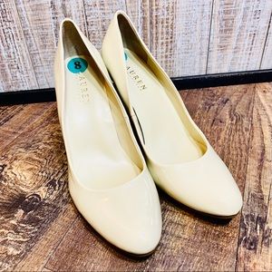 ✴️RALPH LAUREN: Glossed Winter White Heels✴️